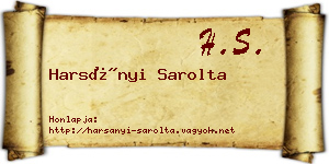 Harsányi Sarolta névjegykártya